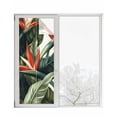 thumbnail image 1 of Window Privacy Film Tropical Leaves Floral Stained Glass Window Film Decorative Sun Block Window Cover Summer Botanical Flowers Plants Window Clings Static Adhesive Sticker for Bathroom 23.6"x59", 1 of 7