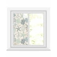 thumbnail image 1 of Window Privacy Film Turquoise Coastal Stained Glass Window Film Decorative Sun Block Window Cover Green Ocean Starfish Shell Seahorse Window Clings Static Adhesive Sticker for Bathroom 17.7"x39.3", 1 of 7