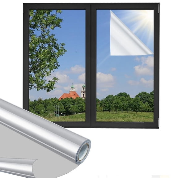 Window Privacy Film Unidirectional Daytime Privacy of Mirror Window Film Anti-Ultraviolet Shading Electrostatic Film