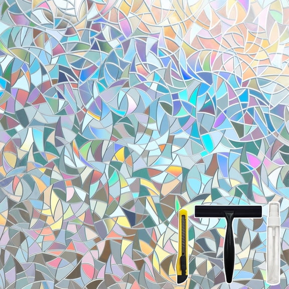 Window Privacy Film Window Coloring Colored Glass Film UV Blocking Glass Stickers Thermal Insulation Home Windows 17.5 x 78.7 Inches(Pack of 1)