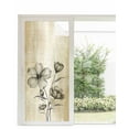thumbnail image 1 of Window Privacy Film Yellow Beige Flower Stained Glass Window Film Decorative Sun Block Window Cover Farmhouse Shabby Chic Wildflower Window Clings Static Adhesive Sticker for Bathroom 35.4"x78.7", 1 of 7
