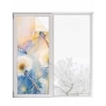 thumbnail image 1 of Window Privacy Film Yellow Dragonfly Stained Glass Window Film Decorative Sun Block Window Cover Spring Floral Watercolor Window Clings Static Adhesive Sticker for Bathroom 23.6"x59", 1 of 6