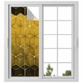 thumbnail image 1 of Window Privacy Film Yellow Geometric Stained Glass Window Film Decorative Sun Block Window Cover Modern Abstract Art Ombre Window Clings Static Adhesive Sticker for Bathroom 29.5"x78.7", 1 of 7