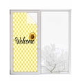 thumbnail image 1 of Window Privacy Film Yellow Sunflowers Stained Glass Window Film Decorative Sun Block Window Cover Spring Flower Retro Plaid Window Clings Static Adhesive Sticker for Bathroom 23.6"x59", 1 of 7