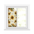 thumbnail image 1 of Window Privacy Film Yellow Sunflowers Stained Glass Window Film Decorative Sun Block Window Cover Summer Farmhouse Retro Beige Window Clings Static Adhesive Sticker for Bathroom 17.7"x39.3", 1 of 7