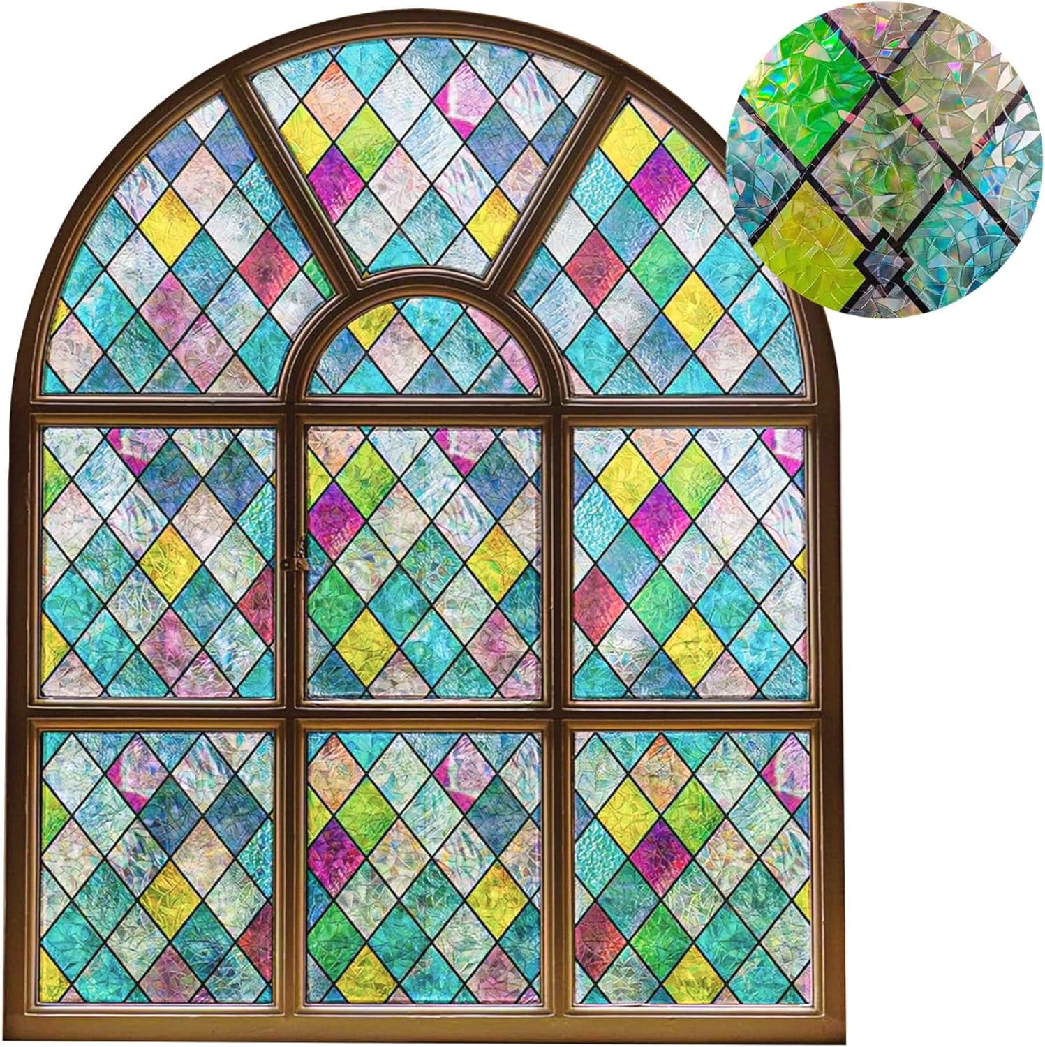 Window Privacy Films Stained Glass Window Film Rainbow Glass Decals Window privacy films stained glass window film rainbow glass decals