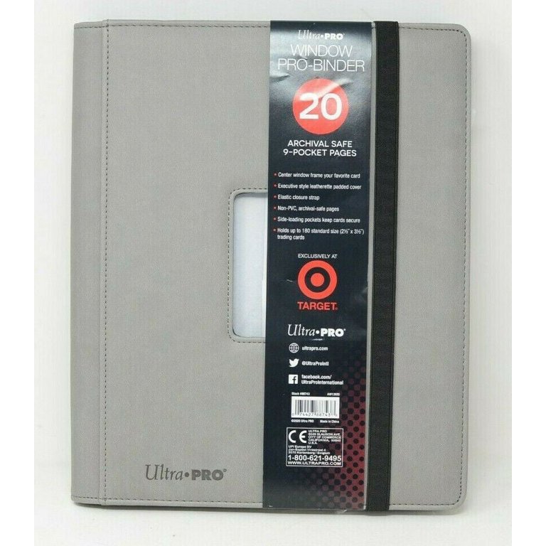 800 card binder 4 Pocket, Trading Card Holder Fits 800 Cards With 100 Removable Sleeves, Portable Collection Card Ablum, Game Card Case book With Zipper for Sports & Game Cards (800 Two clear inside pockets allow for additional storage of loose documents and a view of pockets content Window Pro-Binder by Ultra Pro