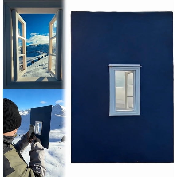 Window Props--Versatile Photography Frames, Lightweight, Reusable Travel Photo Accessories, Creative Landscape & Portrait Prop for Capturing Unique Perspectives, Compact, Portable for Vacations