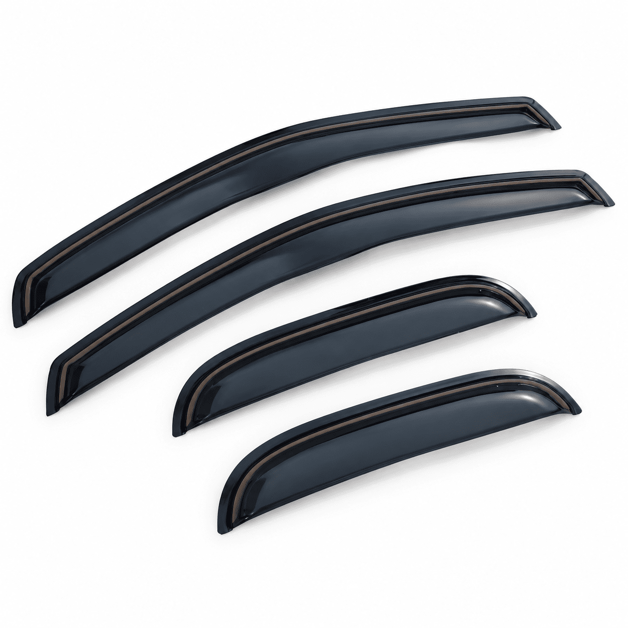 Window Rain Guards For Ford F-150 Super/Extended Cab 1997-03, Black ...