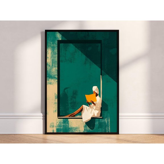 Window Reader Modern Reading Room Wall Art Poster Unframed Paper Print