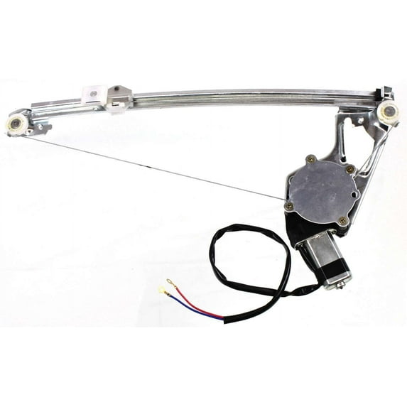 Window Regulator Compatible For 1994-1995 Mercedes Benz E320 E420 Rear, Left Driver Sedan Power With Motor