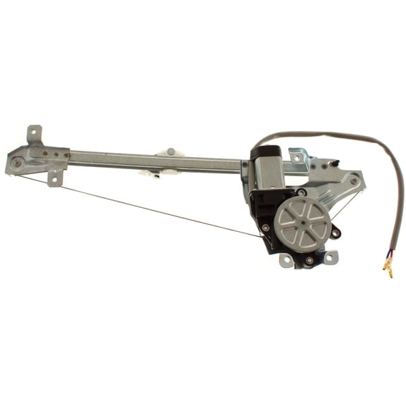 Window Regulator Compatible For 1999-2009 Saab 9-5 Rear, Left Driver Sedan Wagon Power With Motor