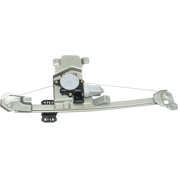Window Regulator Compatible For 2004-2012 Chevrolet Colorado GMC Canyon Rear, Left Driver Crew Cab Pickup Power With Motor