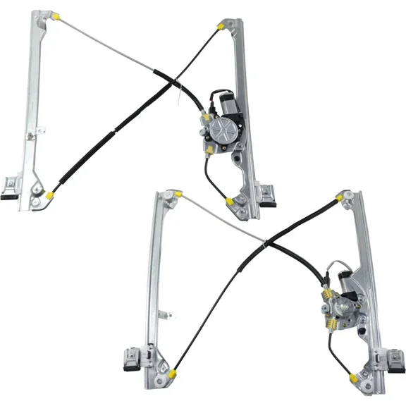 Window Regulator with Motor for 1999-2006 Chevr olet Silver ado 1500 Front Left/Right Door Compatible (Pair)