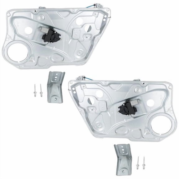Window Regulators Glass Set of 2 Front Driver & Passenger Side Left Right Pair