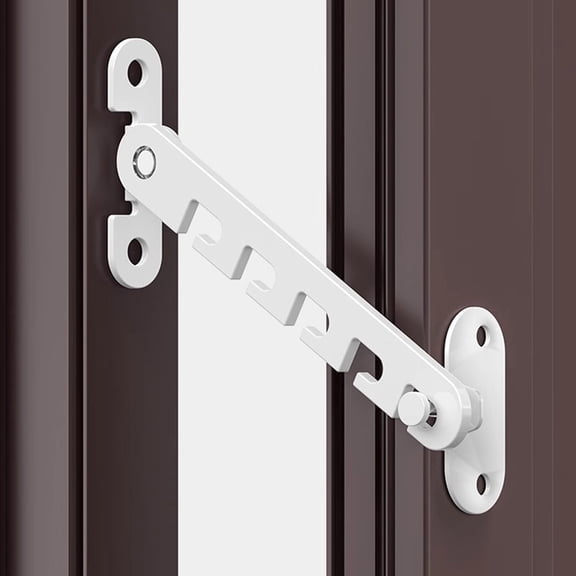 Window Restrictor Latch, Adjustable Window Wind Hook, Childproof Window Safety Brace, Stay Locks, White