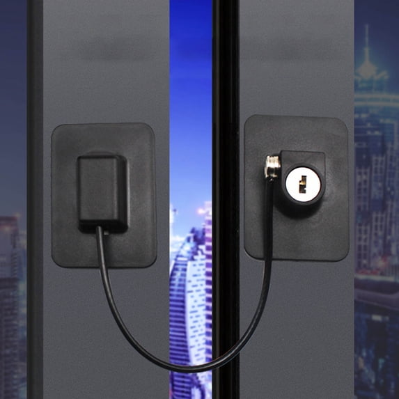 Window Restrictor Lock | 304 Stainless Steel Security Lock | 18cm Cable Length | Safety Window Guard for Casement & Sliding Windows