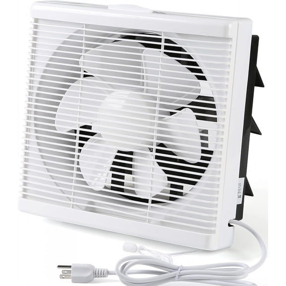 Window Reversible Exhaust Fan Through-wall installation Ventilation Fan Shutter Box Blower Ventilation Air Extractor for Bathroom Garage Greenhouse