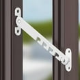 thumbnail image 1 of Window Sash Lock, Durable Adjustable Window Stoppers Security, 1 Hasp + 4 Screws + 1 No-Nail Glue, for Child Proofing Sliding Window Locks, Draft Blocking & Stabilizing Vinyl,, 1 of 5