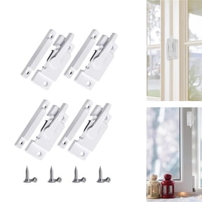 Window Sash Locks,QZS Cam Sash Locks for Home,Security Windows Lock Replacement for Vertical and Horizontal Sliding Windows,4Pack