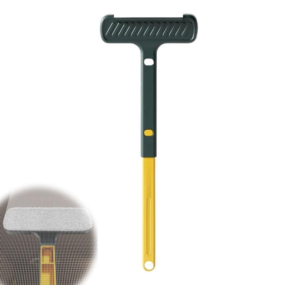 Window Screen Cle-aning Brush,2in1 Window Screen-Cleaner-Tool with Squeegee,Mesh Sc-reen Scrubber and Glass Scraper for Home,Patio,Sliding Door,Porch,Multi-Purpose Cleaning Tool for Dusting