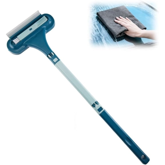 Window Screen Cleaner 2in1 Squeegee Groove for Patio Door Porch Screens1pc Blue