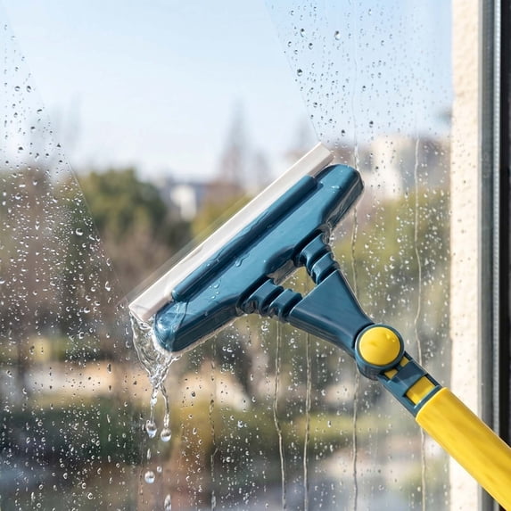 Window Screen Cleaning Brush,2 in 1 Window Screen Cleaner Tool with Squeegee,Mesh Screen Cleaner,Multi-Purpose Cleaning Brush for Patio, Door, Porch Screens