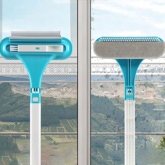 Window Screen Cleaning Brush, 2-in-1 Mesh Cleaner with Squeegee, for Patio, Door, Porch