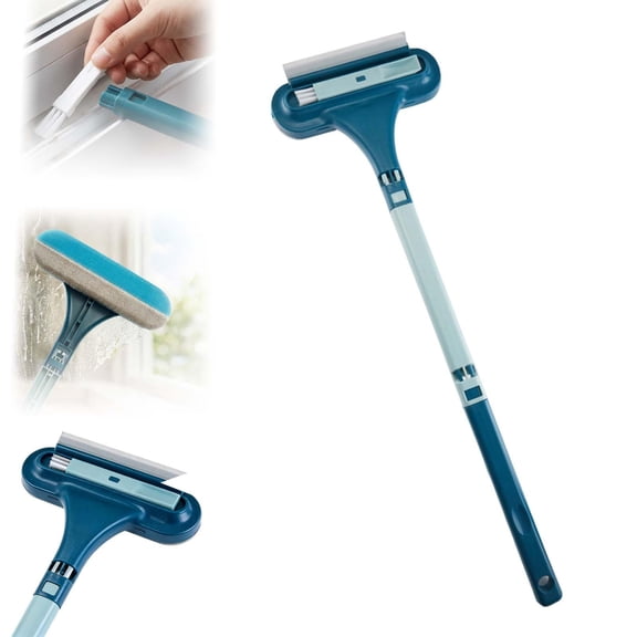Window Screen Cleaning Brush – 2-in-1 Mesh Screen Cleaner with Detachable Handle, Wet/Dry Dual-Use, Lightweight Reusable Tool for Home, Patio, Car Interior