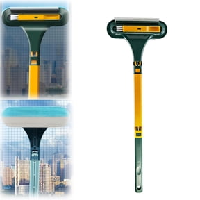 Window Screen Cleaning Brush, 2-in-1 Mesh Washer Tool with Squeegee, Multi-Purpose Dust Scrubber for Patio, Porch & Glass Doors