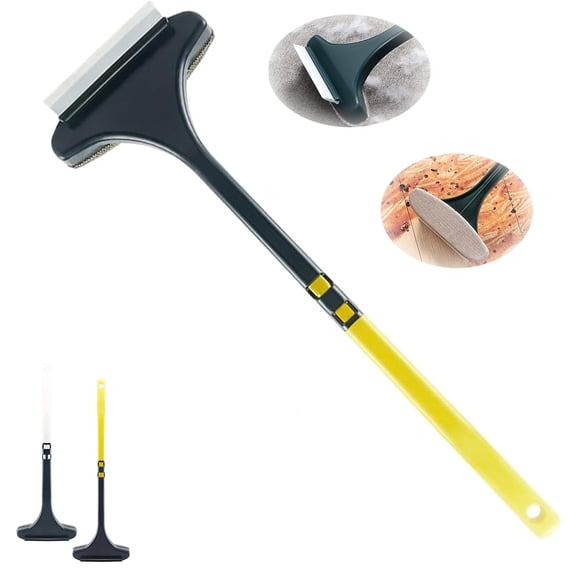Window Screen Cleaning Brush,2 in 1 Multi Purpose Mesh Screen Cleaner Tool with Squeegee,Double Sided Wet & Dry Dual Use