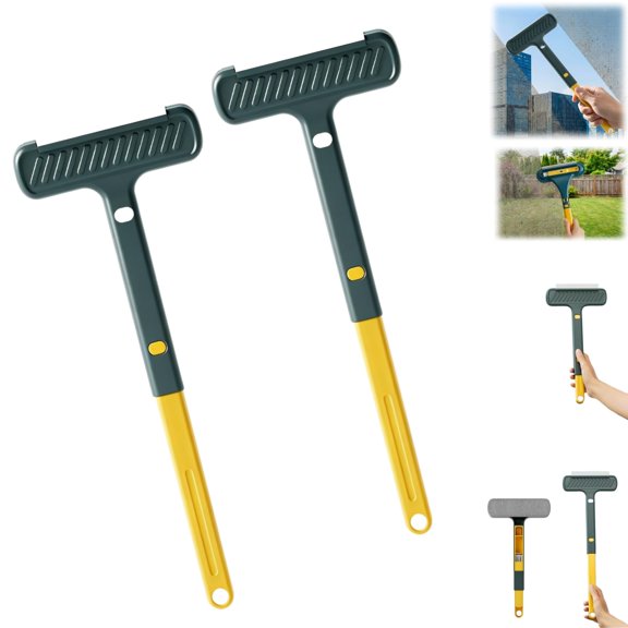Window Screen Cleaning Brush 2 in 1 with Squeegee Multi Purpose Cleaner Tool for Patio Door and Porch Screens