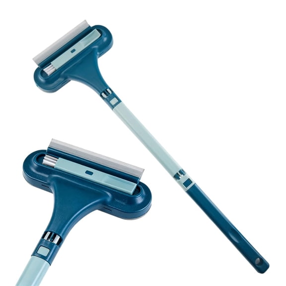 Window Screen Cleaning Brush,Mesh Screen Cleaner,2 in 1 Window Screen Cleaner Tool with Squeegee,Multi-Purpose Cleaning Brush for Patio, Door, Porch Screens(Blue 1PCS)