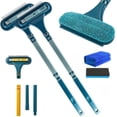 thumbnail image 1 of Window Screen Cleaning Brush, Window Screen Cleaner Tool with Squeegee & Crevice Brush, Multi-Purpose Cleaning Brush for Patio, Door, Porch Screens, Double Sided Wet & Dry Dual Use, 1 of 8