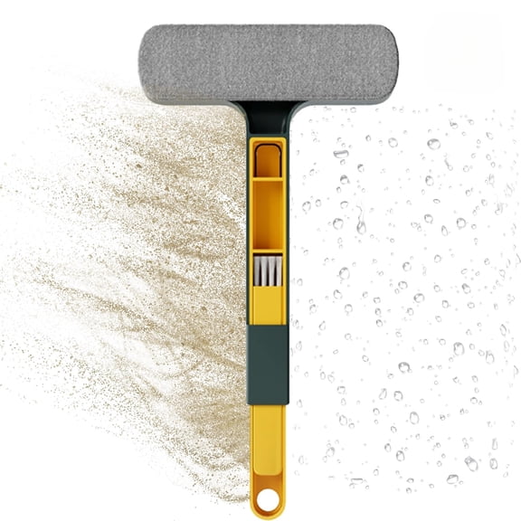 Window Screen Cleaning Brush with Squeegee, 2 in 1 Mesh Cleaner Tool for Patio Door