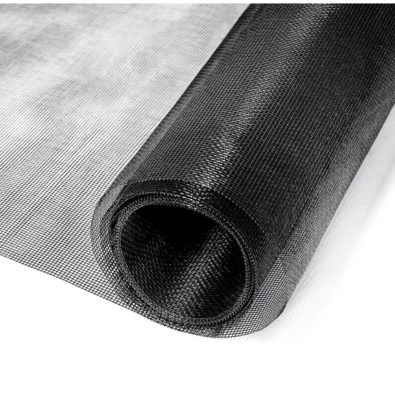 Window Screen Door Mesh, Window Screen Replacement/Repair Kit, 48x118 Fiberglass Black Mesh, Durable&Visibility & Cuttable & Washble, Easy to Replace/Install/DIY
