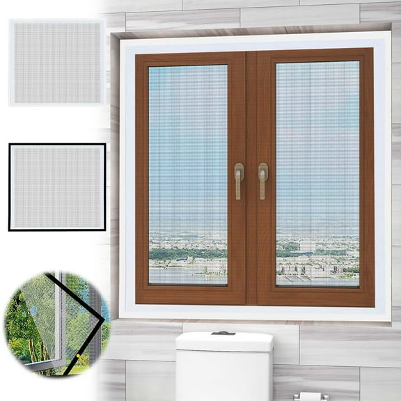 Window Screen,Fly Screen for Window, Invisible Mosquito Net, DIY Self-Adhesive Window Screen Mesh,Reusable Window Netting Keep Flys Mosquitoes for its Wood/Iron/PVC Frames