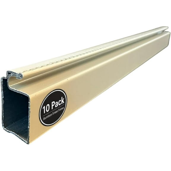 Window Screen Frame Small Kit, Beige, 7/16” x 3/4 in, 10 Sticks 72”, 25 Corners, 60ft Spline