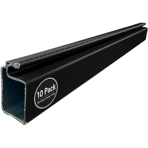 Window Screen Frame Small Kit, Black, 5/16” x 1”, 10 Sticks 72”, 25 Corners, 60ft Spline