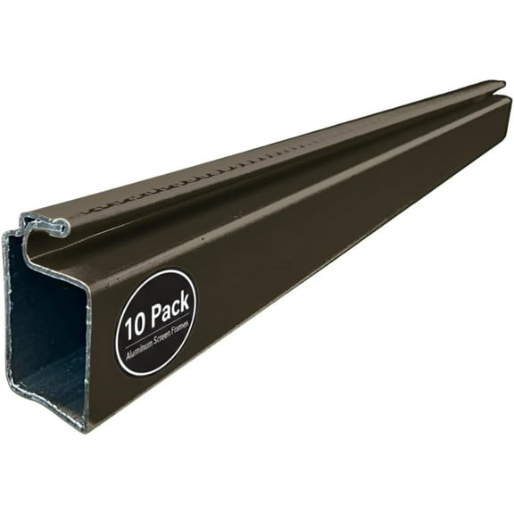 Window Screen Frame Small Kit, Bronze, 5/16” 3/4", 10 Sticks 72”, 25 Corners, 60ft Spline