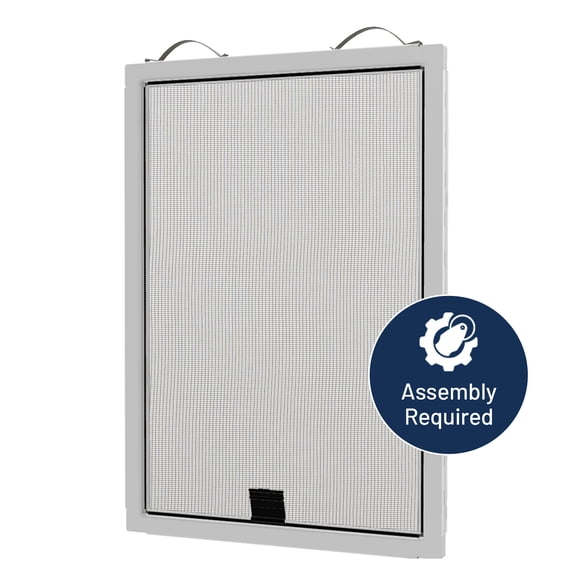 Window Screen Kit (48" - 5/16 x 3/4", White) with Mesh