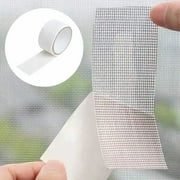 Window Screen Kit Tape 2 X 70'' Strong Adhesive Fiberglass Covering Mesh For Door Tears Holes Patch (Grey Black White) Tools White