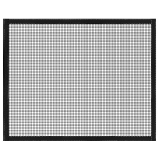 Window Screen Mesh, 24" x 31" DIY Fiberglass Netting Mesh Black Frame with Hook and Loop