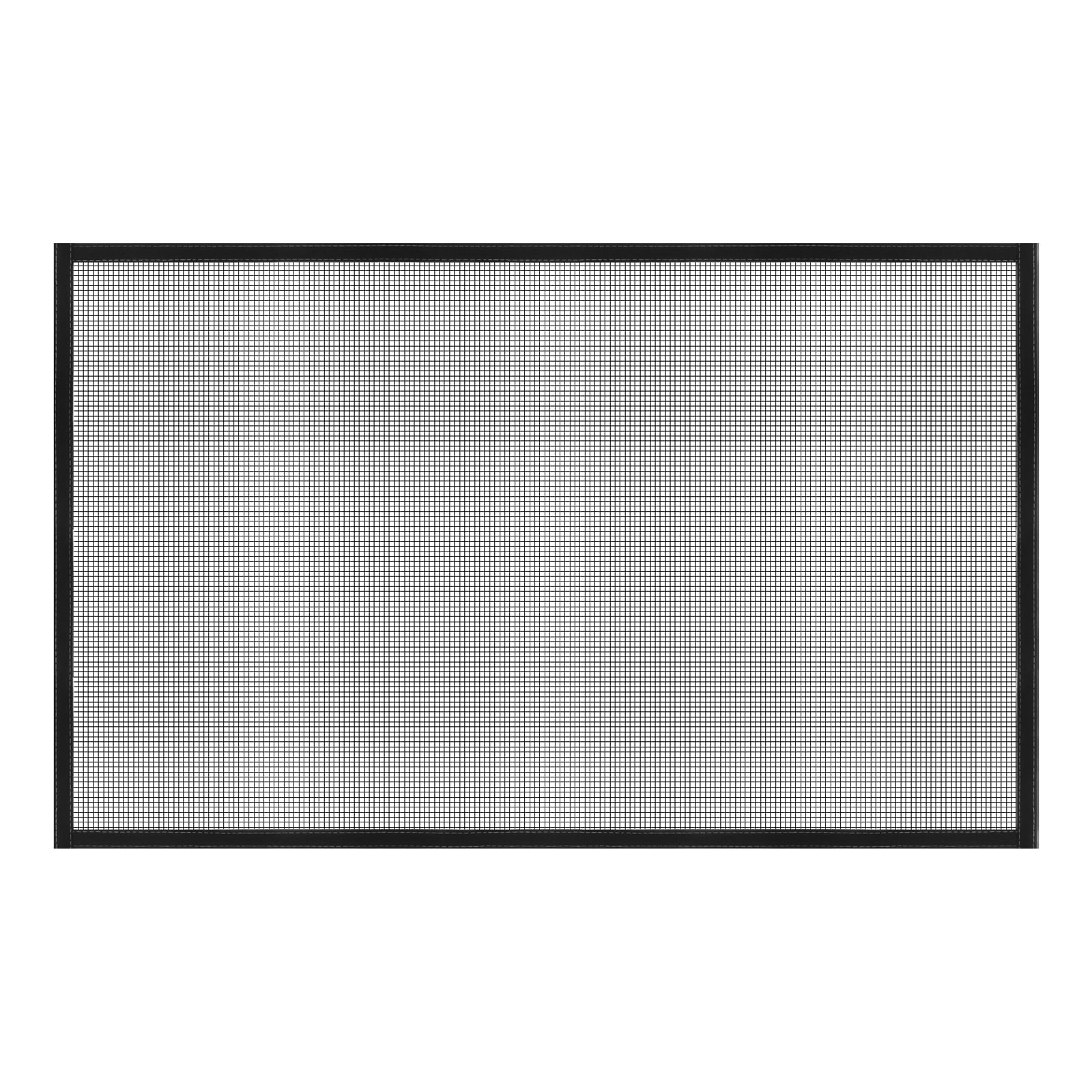 Window Screen Mesh, 31" x 55" DIY Fiberglass Netting Mesh Black Frame with Hook and Loop