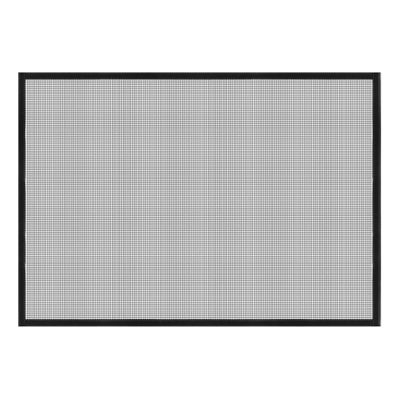 Uxcell Window Screen Mesh, 39" x 59" DIY Fiberglass Netting Mesh Black Frame with Hook and Loop Adhesive Edging