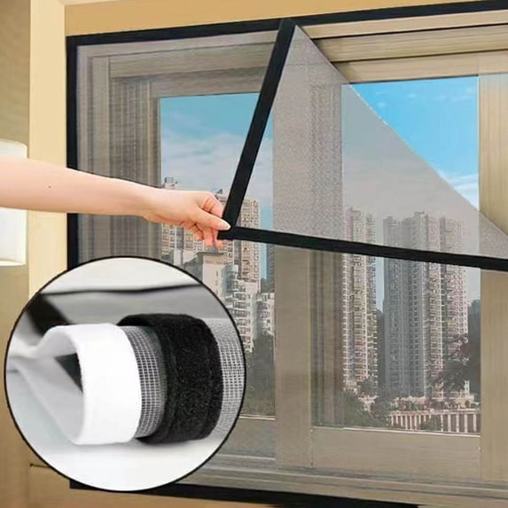 Window Screen Mesh, 51"x59" Screen Door Mesh for Patio, Windows Screens and Screen Door Replacement, DIY Adjustable Net Roll for Home, Pet Safe Mesh (One Size)