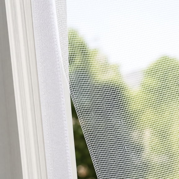 Window Screen Mesh, 60X60 in Window Bug Screen, Mosquito Netting, Apartment Window Mesh, Invisible Polyester 1Pc Mesh Screen, Easy to Trim with Included Hook and Loop Tape to Fit