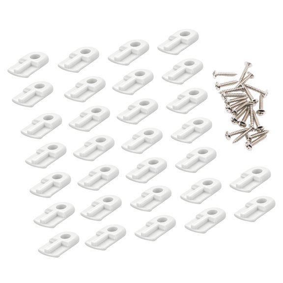 Window Screen Mounting Brackets, 30 ABS Plastic Units with 30 Included Screws for or Aluminum Window Maintenance