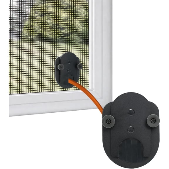 Window Screen Pass Through Attachment (AA) - Bring Inside Power Outside, for 1/3"-4/5" Cables or Hoses, Fits on Any Standard Screen, Dust Proof, Rv, Pet Cameras, Various LED Lights