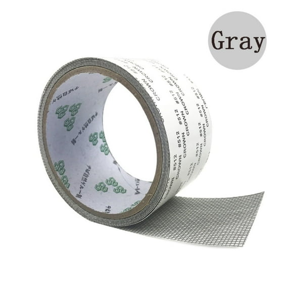 Window Screen Repair Kit Strong Adhesive & Waterproof Tape Fiberglass Covering mesh, Repair for Window Screen and Screen Door tears Holes Gray
